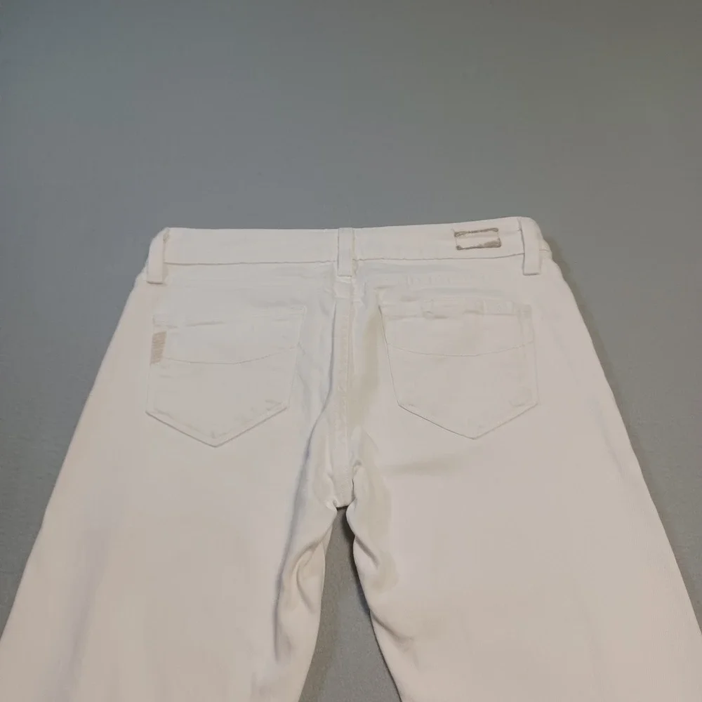 Paige Skyline Skinny Jeans White Denim Size 25 Made in USA‎ Womens